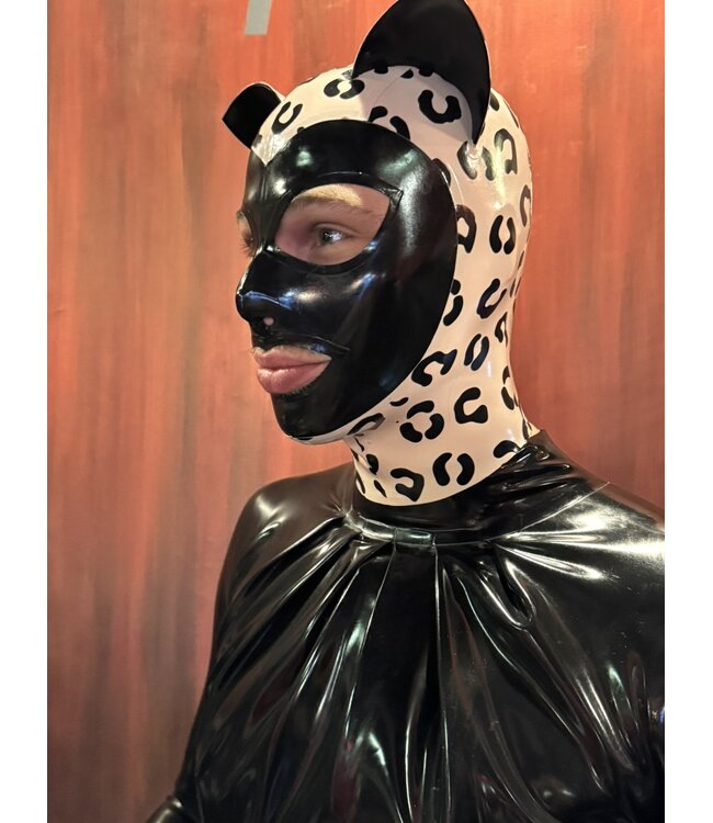 Leopard Latex Kitty Hood