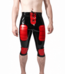 American Football Latex Shorts Black & Red