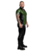 Latex Contrast Shirt with Front Zipper Green
