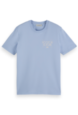 Scotch & Soda SS GRAPHIC LOGO T-SHIRT IN ORGANIC COTTON LIGHT BLUE