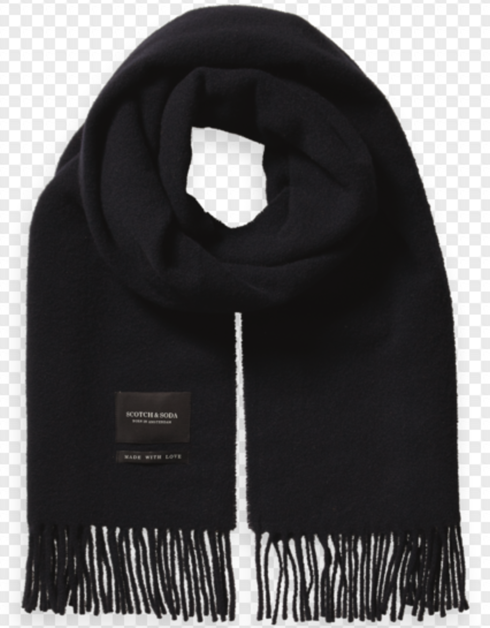 Scotch & Soda SS UNISEX FRINGED WOOL SCARF  O/S