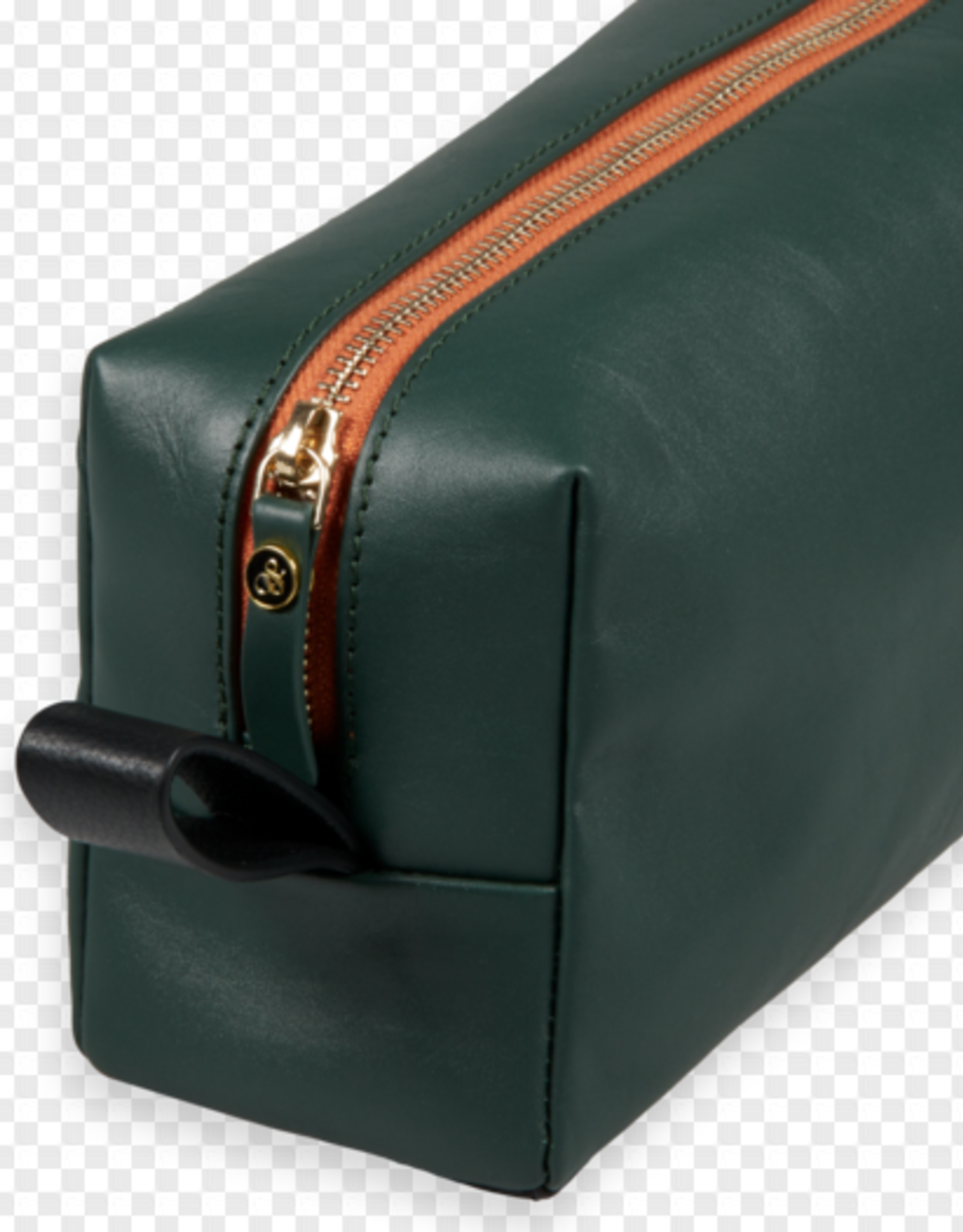 Scotch & Soda SS LEATHER TOILETRY BAG FOREST GREEN