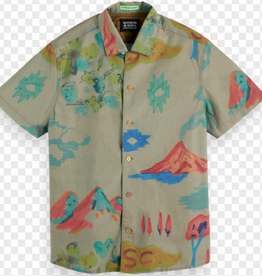 Scotch & Soda SS PRINTED POPLIN SHORT SLEEVE SHIRT