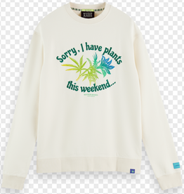 Scotch & Soda SS CREWNECK SWEATSHIRT ''SORRY, I HAVE PLANTS''