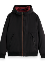 Scotch & Soda SS HOODED JACKET WITH STRECH BLACK/RED