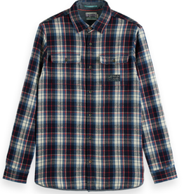 Scotch & Soda SS REGULAR FIT MID-WEIGHT COTTON FLANNEL CHECK SHIRT