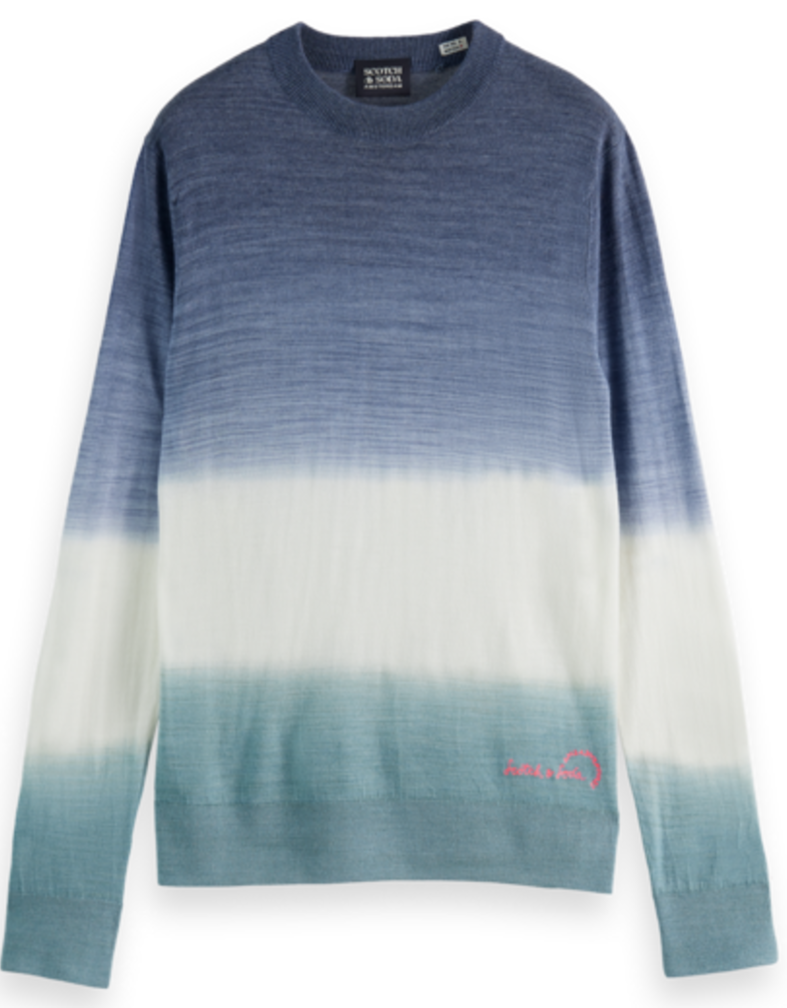 Scotch & Soda LIGHTWEIGHT WOOL-BEND TIE-DYE CREWNECK