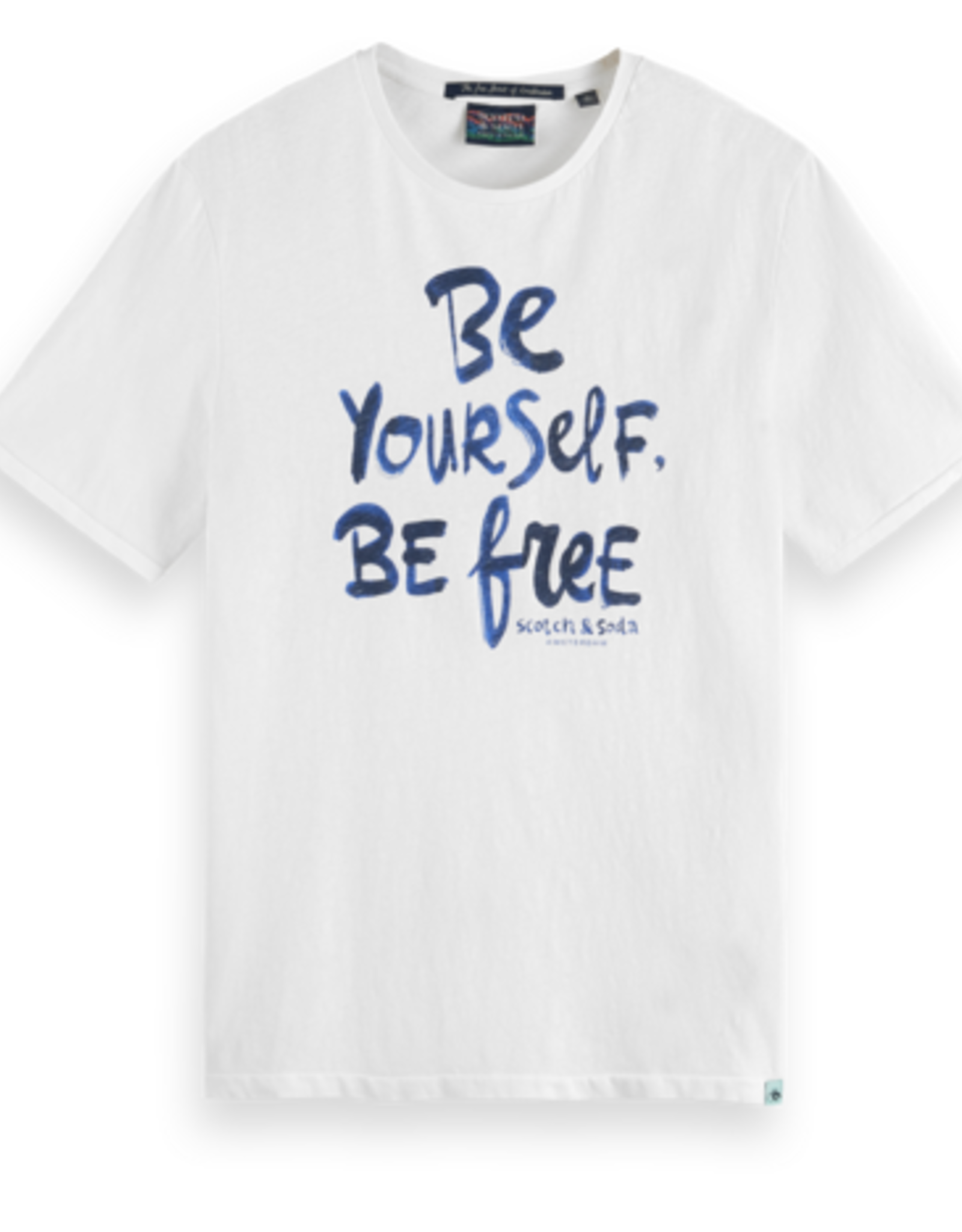 Scotch Soda SS COTON LINEN JERSEY BE YOURSELF BE FREE TSHIRT