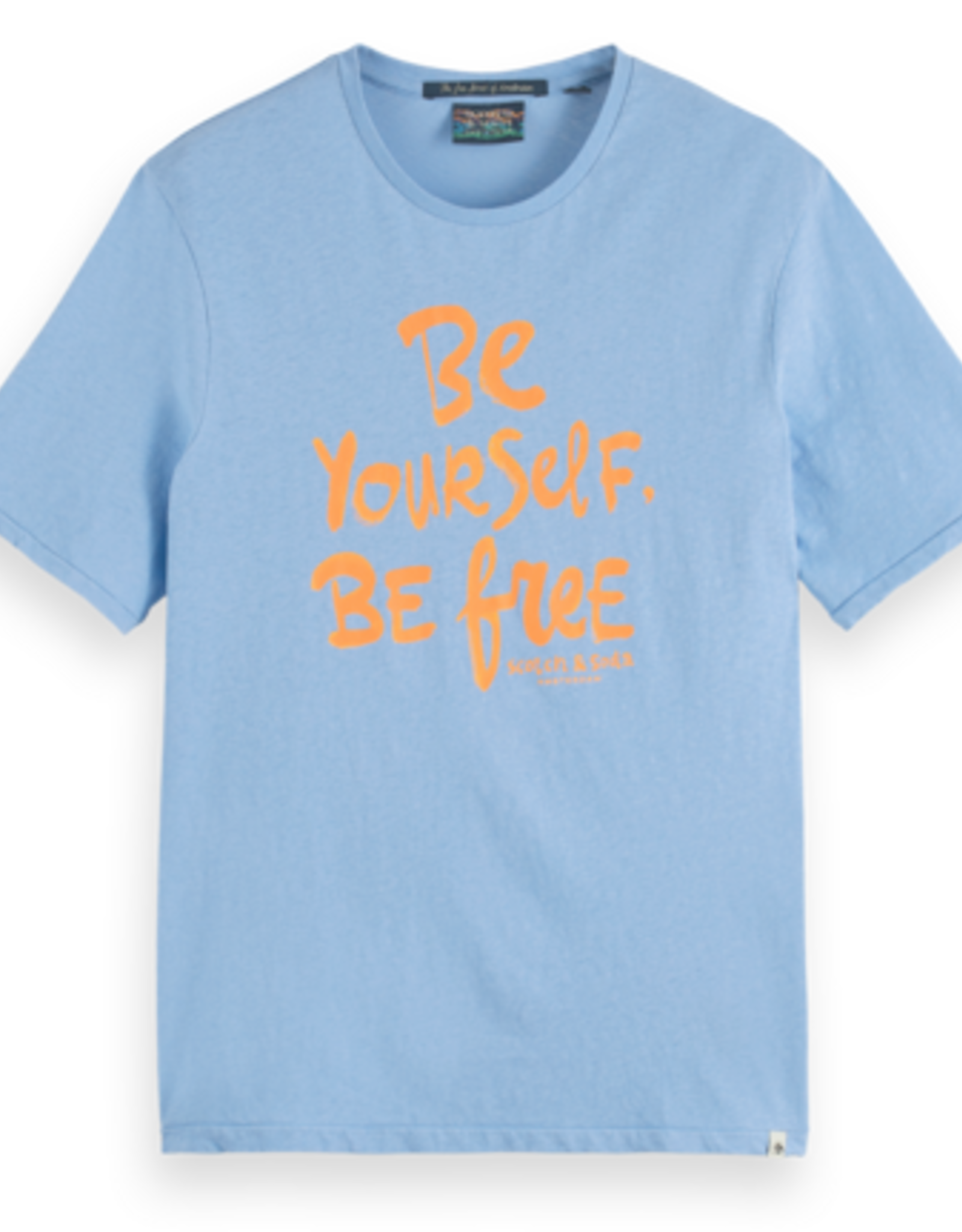Scotch & Soda SS COTON-LINEN JERSEY BE YOURSELF BE FREE TSHIRT
