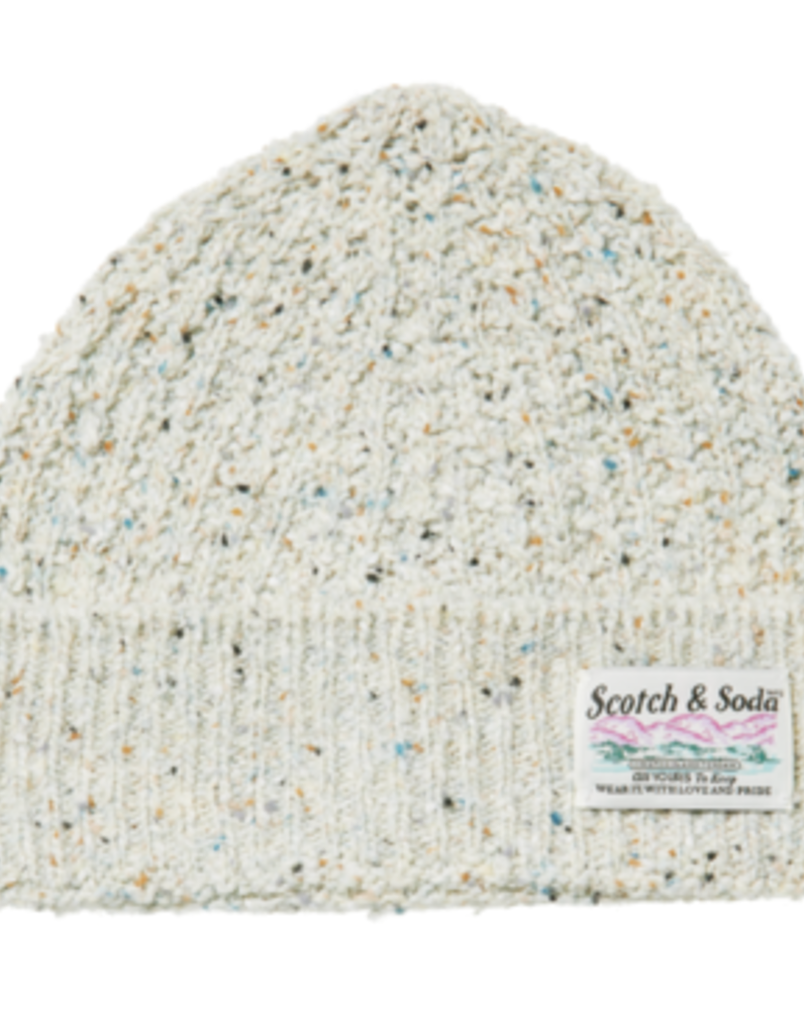 Scotch & Soda SS SPECKLED WOOL-BLEND CABLE KNIT BEANIE