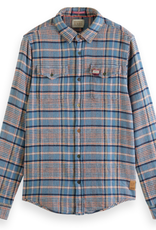 Scotch & Soda SS REGULAR-FIT CHECKED BRUSHED FLANNEL SHIRT