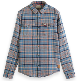 Scotch & Soda SS REGULAR-FIT CHECKED BRUSHED FLANNEL SHIRT