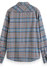 Scotch & Soda SS REGULAR-FIT CHECKED BRUSHED FLANNEL SHIRT