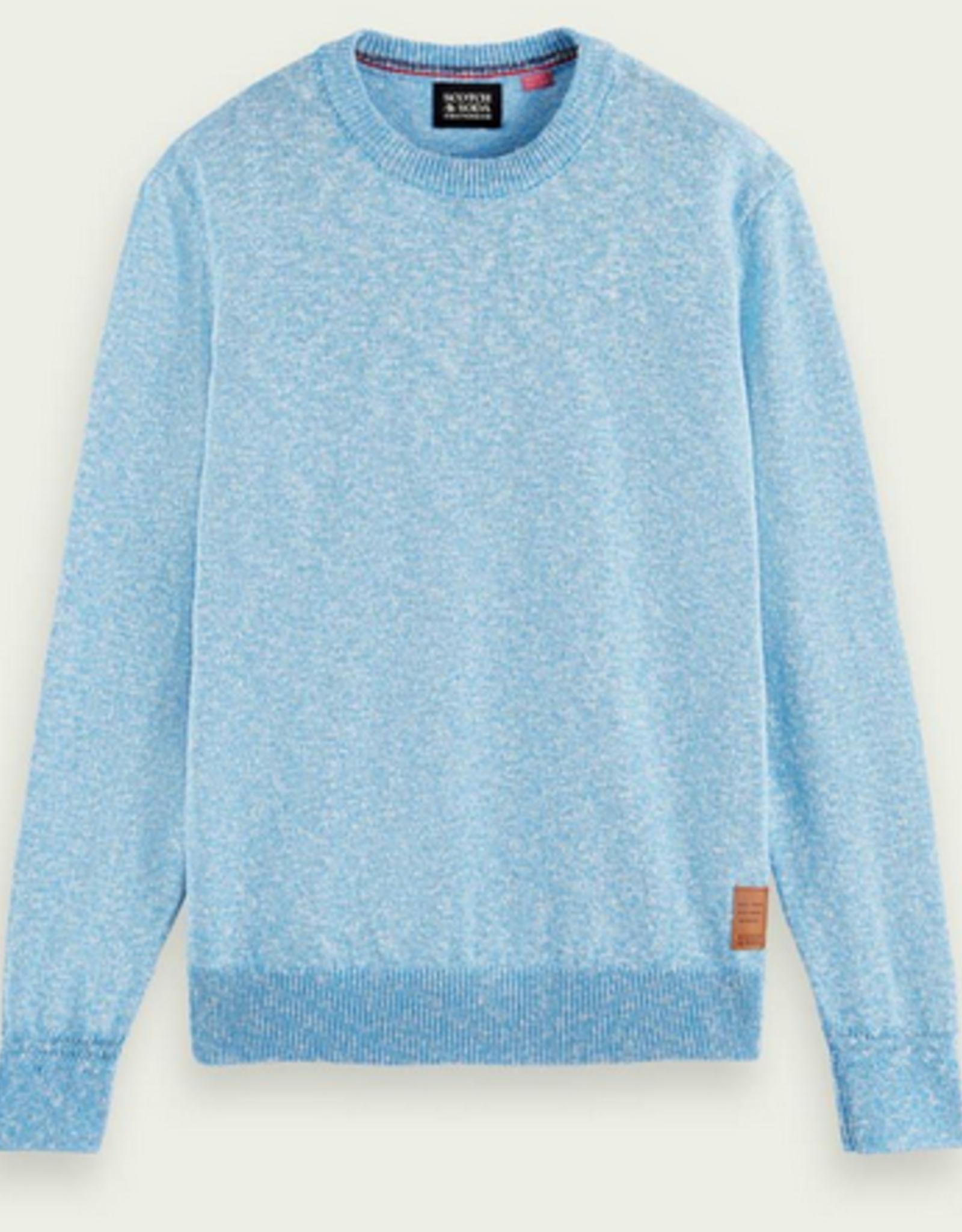 Scotch & Soda SS MELANGE CREWNECK PULLOVER LIGHTBLUE