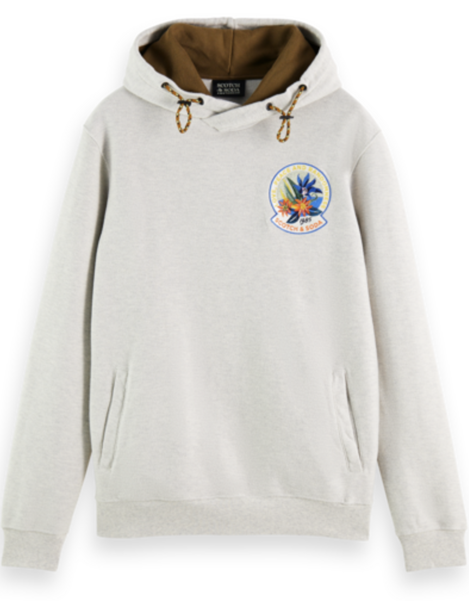 Scotch & Soda SS TWISTED CHEST BADGE HOODIE