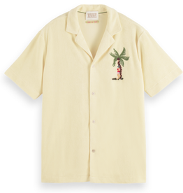 Scotch & Soda SS TOWELING SHIRT WITH EMBROIDERY AT CHEST