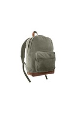 ROTHCO Canvas Teardrop Pack W/ Leather Accents - Olive Drab/Brown