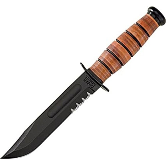 KA-BAR KNIVES KA-BAR- FULL SIZE USMC BROWN SERRATED