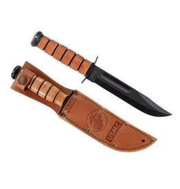 KA-BAR KNIVES USMC KNIFE, 7", STRAIGHT BLADE, BLACK