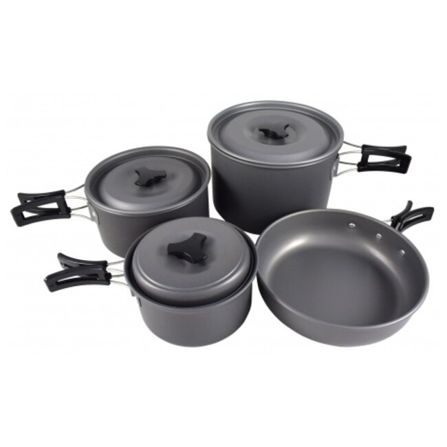 CHINOOK TECHNICAL OUTDOOR TREKKER HARD ANODIZED 7-PIECE COOKSET