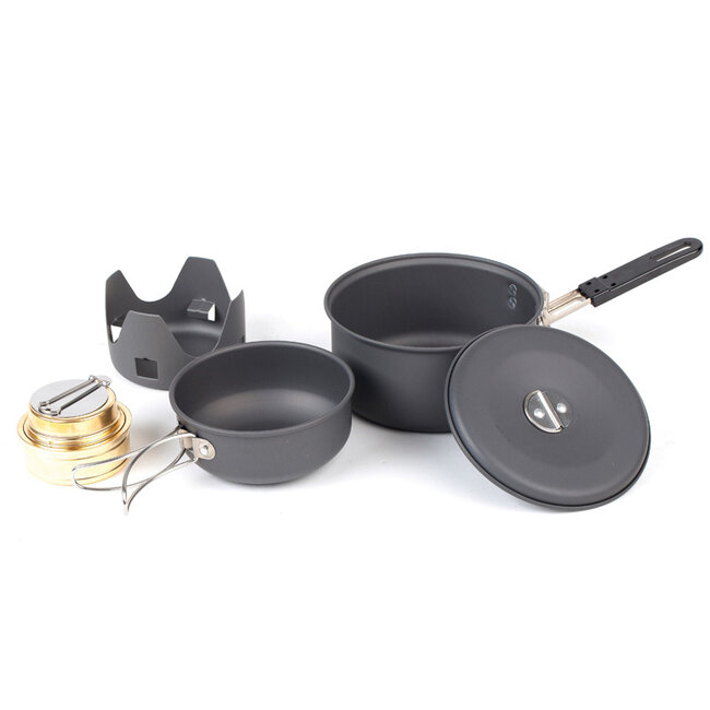 NDUR MINI COOKWARE KIT WITH ALCOHOL BURNER