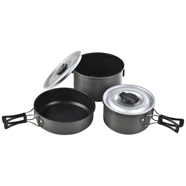 CHINOOK TECHNICAL OUTDOOR RIDGE HARD ANODIZED NON-STICK LARGE COOKSET - 41410