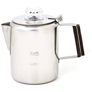 CHINOOK TECHNICAL OUTDOOR TIMBERLINE STAINLESS STEEL COFFEE PERCOLATOR (6 CUP)