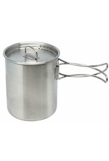 WORLD FAMOUS SALES STAINLESS STEEL MUG-POT WITH LID #691