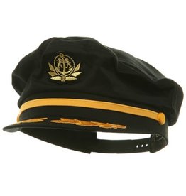 BRONER YACHT CAPTAIN HAT, BLACK