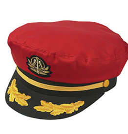 BRONER YACHT CAPTAIN HAT, RED