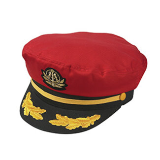 BRONER YACHT CAPTAIN HAT, RED