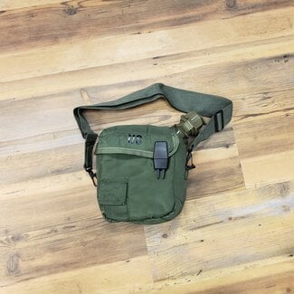 U.S. SURPLUS U.S. 2L CANTEEN &POUCH -OLIVE-USED