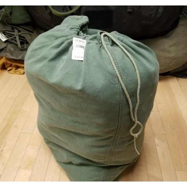 CANADIAN SURPLUS OLIVE  COTTON LAUNDRY BAG