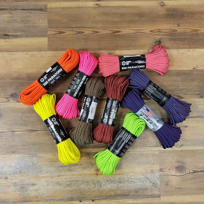 ATWOOD ROPE MFG 550 PARACORD SOLID VIVID COLOURS