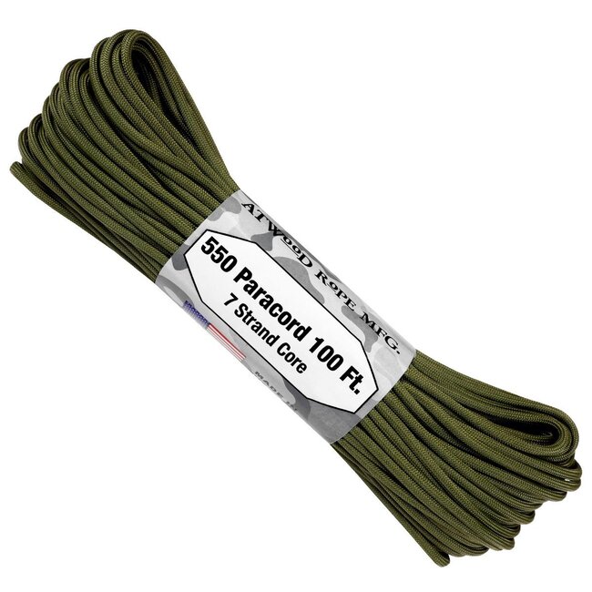 ATWOOD ROPE MFG 550 PARACORD MILITARY SOLID COLOURS