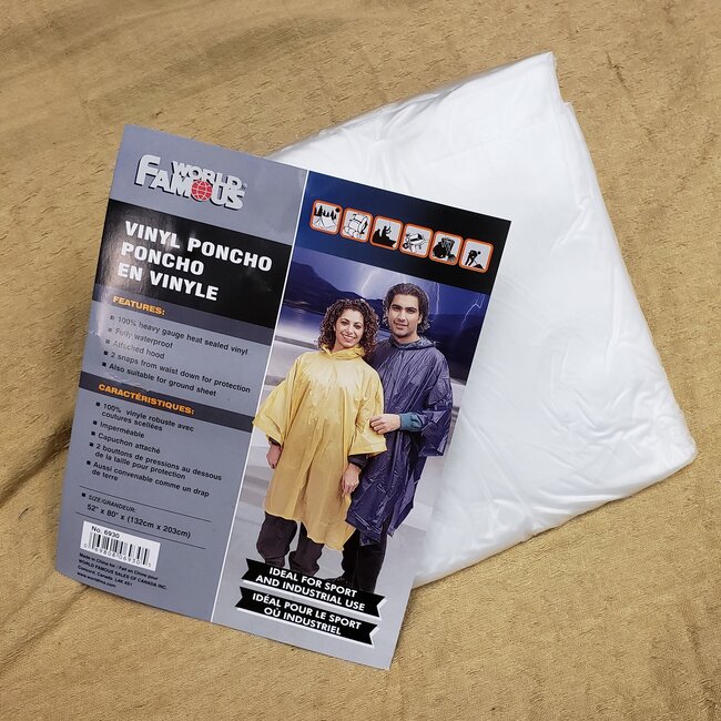 WORLD FAMOUS SALES VINYL PONCHO
