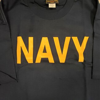 MARSHLANDS NAVY T-SHIRT YELL PRINT