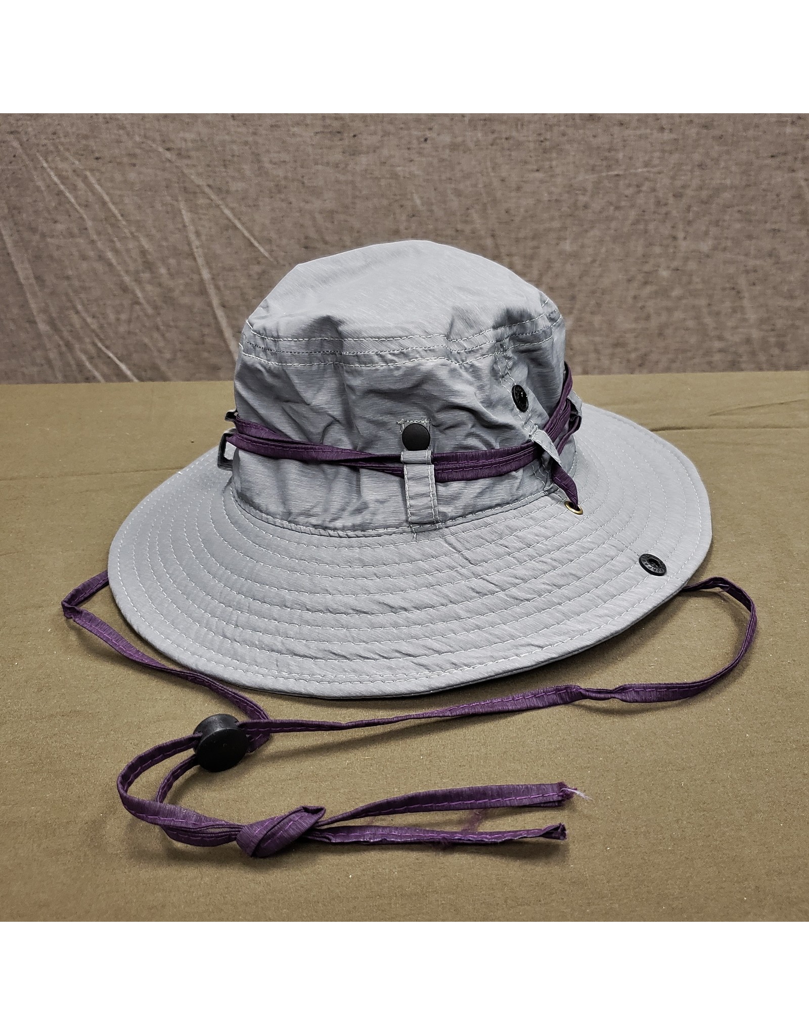 BRONER LADIES GREY POLY/NYLON BIG BRIM HAT SUN HAT