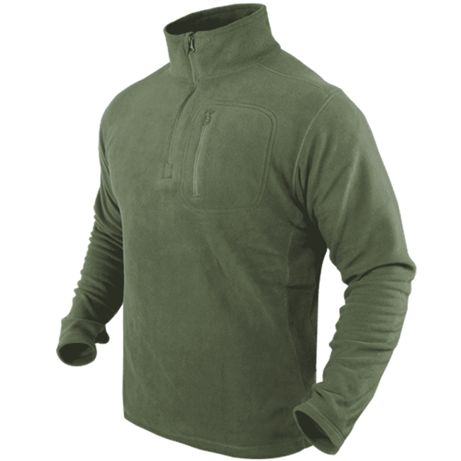 CONDOR TACTICAL CONDOR 1/4 BLACK ZIP FLEECE PULL OVER