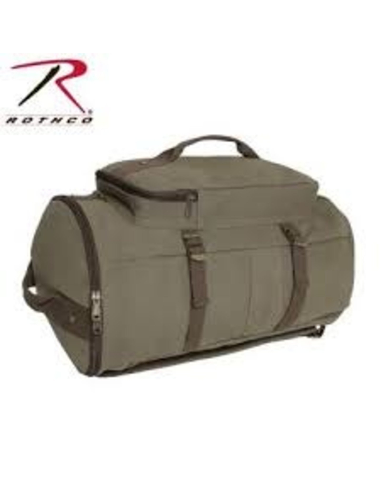 ROTHCO CONVERTIBLE 19" CANVAS DUFFLE OD