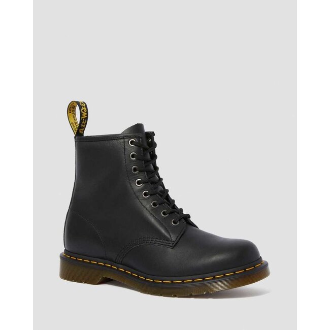 DR. MARTENS DR. MARTENS BLACK NAPPA LEATHER LACE UP BOOTS