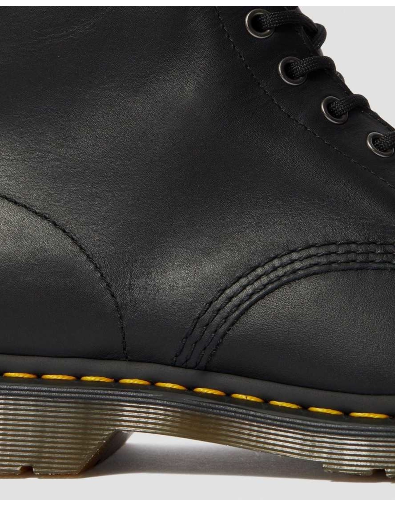 DR. MARTENS DR. MARTENS BLACK NAPPA LEATHER LACE UP BOOTS