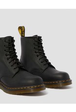 DR. MARTENS DR. MARTENS BLACK GREASY LEATHER LACE UP BOOTS