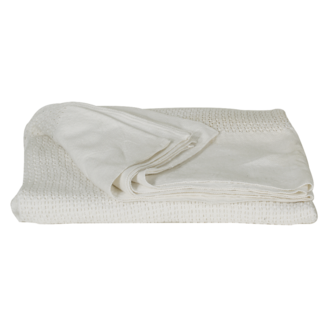 SURPLUS WHITE COTTON HOSPITAL BLANKET