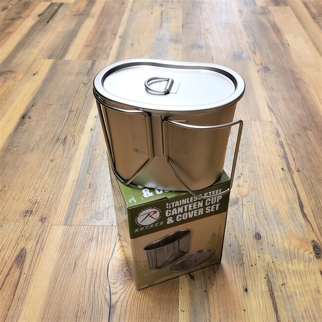 ROTHCO STAINLESS STEEL CANTEEN CUP/COVER SET