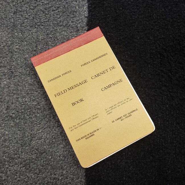 PARKLANDS CANADIAN FORCES FIELD MESSAGE BOOK