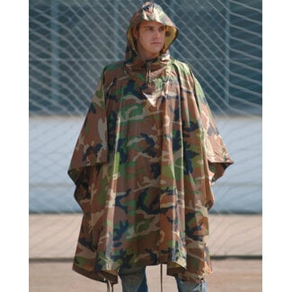 MIL-TEC CAMO RIPSTOP WET WEATHER PONCHO