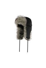 GANKA FAUX LEATHER FAUX FUR HAT