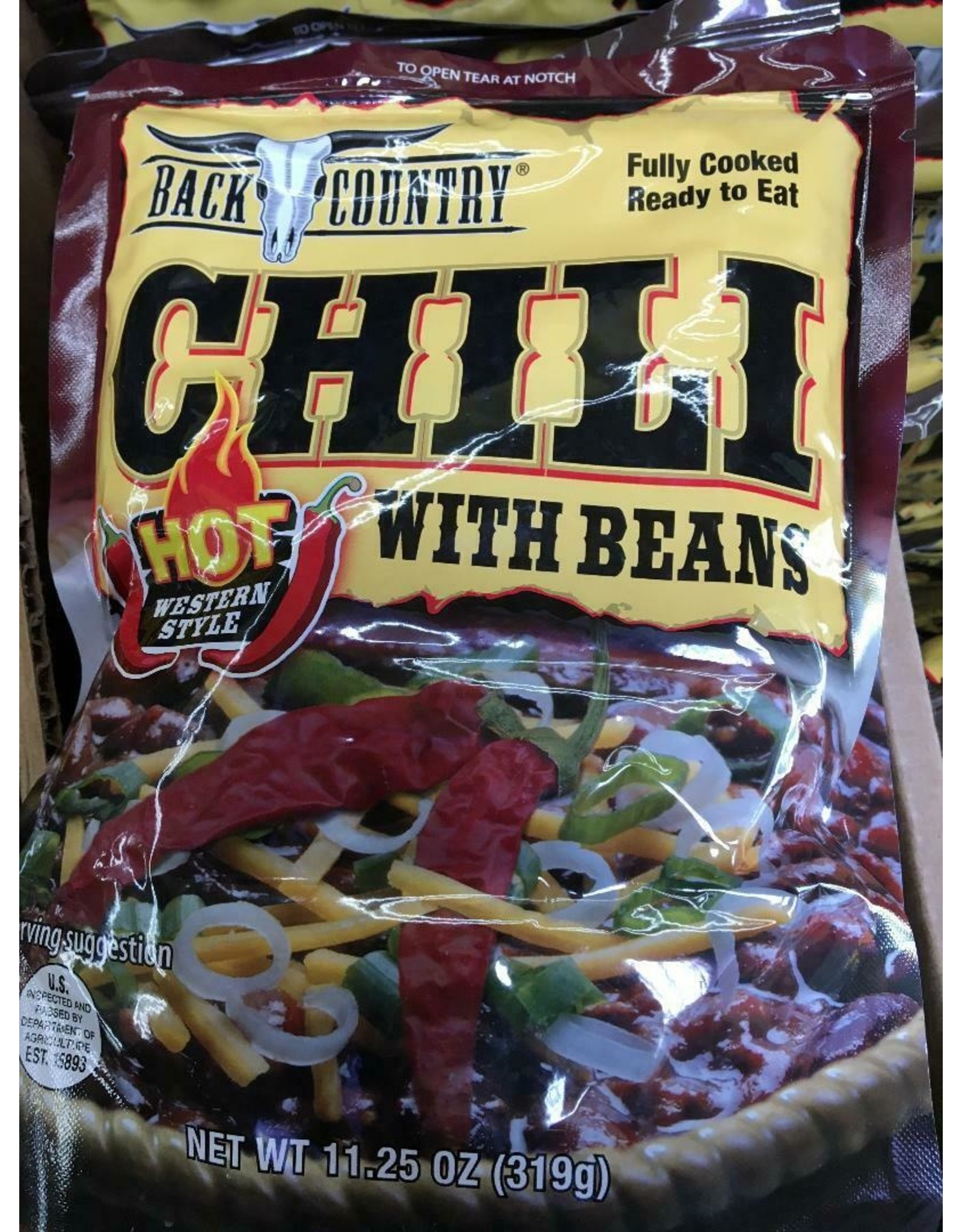 SWISS LINK CHILI WITH BEANS (HOT)