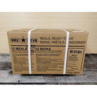 NORTH SYLVA MRE (MEAL READY TO EAT)  CASE MENU A